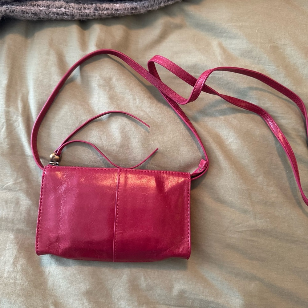 HOBO International Mini Leather Crossbody Bag Red